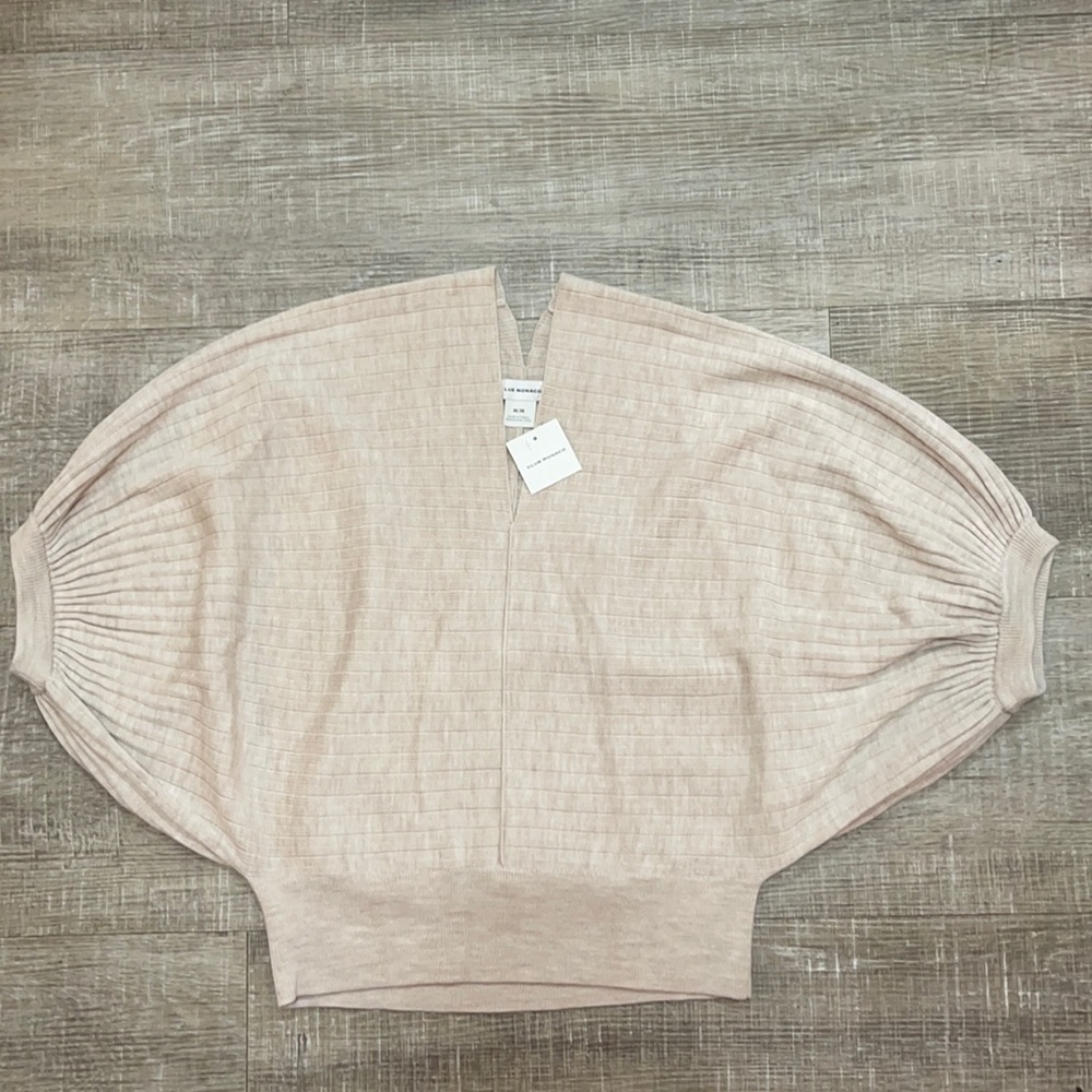 Club Monaco wool balloon short sleeve sweater